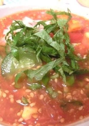 切って混ぜるだけ☆　野菜ジュースで冷や汁-レシピのメイン写真