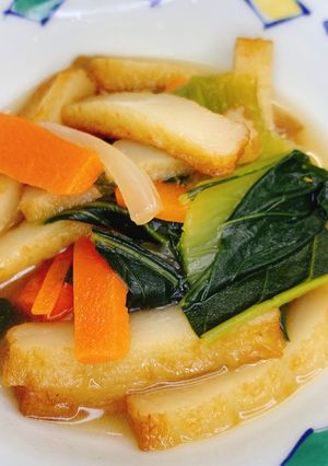 【病院】さつまあげ煮【朝食】-レシピのメイン写真