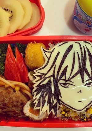 鬼滅の刃　富岡義勇　キャラ弁当-レシピのメイン写真