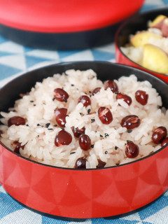レンジで簡単お祝い!赤飯とさつま芋おこわ-レシピのメイン写真