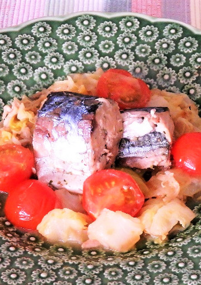 缶詰で！さばとトマトとキャベツの炒め煮-レシピのメイン写真