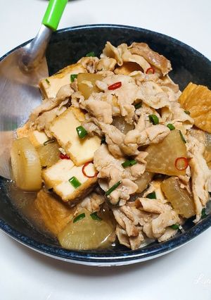 ご飯がすすむ☆豚バラ・大根・厚揚げ煮込み-レシピのメイン写真