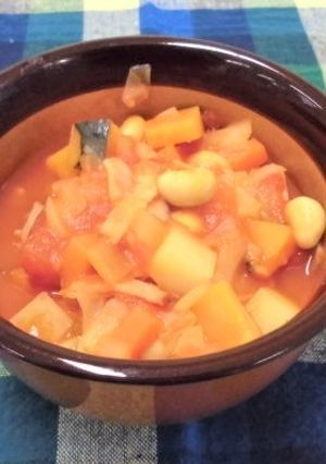 トマト缶で簡単野菜たっぷりミネストローネ-レシピのメイン写真