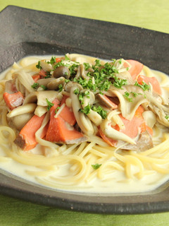 鮭ときのこのクリームパスタ-レシピのメイン写真