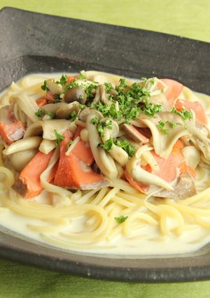 鮭ときのこのクリームパスタ-レシピのメイン写真