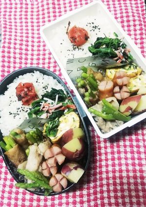 高校男子弁当♡アスパラ巻き9/18-レシピのメイン写真