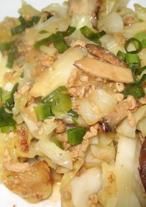 簡単Diet87～キャベツ鶏挽肉オイ炒め-レシピのメイン写真