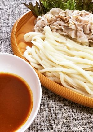 野菜ジュースで☆冷しゃぶベジカレーうどん-レシピのメイン写真