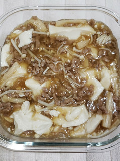 超簡単!豆腐の低糖質そぼろきのこあんかけ-レシピのメイン写真