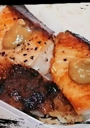 サーモン塩胡椒焼き with 柚子味噌-レシピのメイン写真