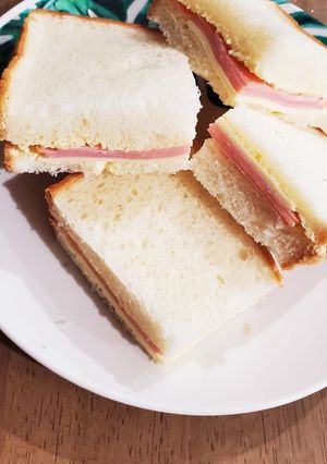 ハムチーズ de 簡単サンドイッチ♪-レシピのメイン写真