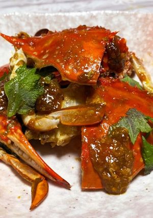 渡蟹(ガザミ)の豆板醤炒め-レシピのメイン写真