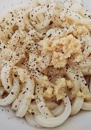 生姜とブラペのシンプルぶっかけうどん-レシピのメイン写真