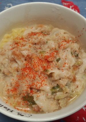 【焼き餃子失敗】ちゃんぽん風餃子ラー-レシピのメイン写真