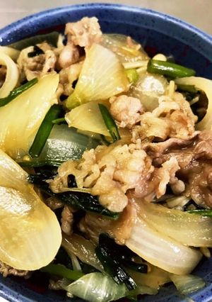 ちょい辛い　野菜多目の牛丼-レシピのメイン写真