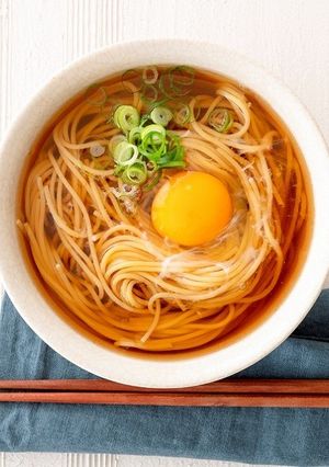 糖質ひかえめ 月見そば-レシピのメイン写真