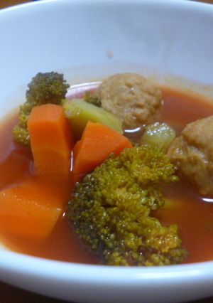 野菜ジュースで肉団子スープ-レシピのメイン写真