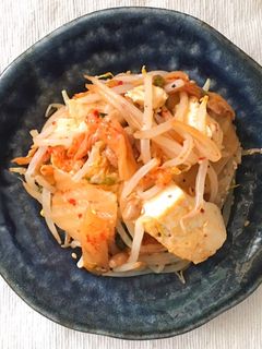 節約レシピ☆豆腐ともやしのキムチ納豆-レシピのメイン写真