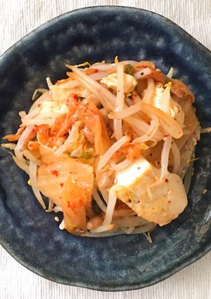 節約レシピ☆豆腐ともやしのキムチ納豆-レシピのメイン写真