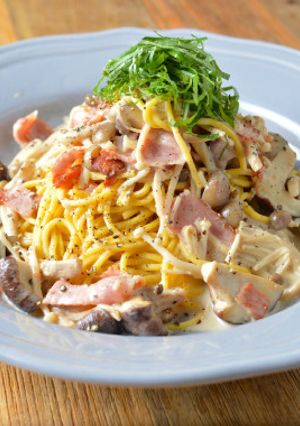 糖質制限！和風豆乳クリームスパゲッティ-レシピのメイン写真