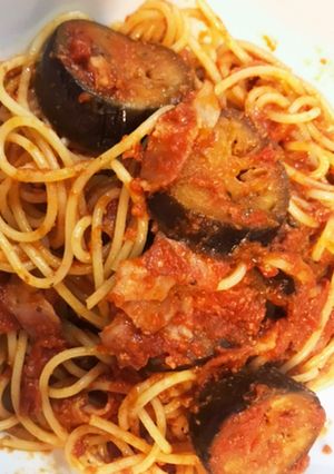 ベーコンとナスのトマトパスタ　コストコ-レシピのメイン写真