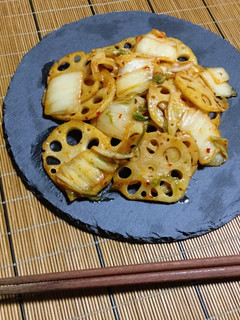 ⁑レンコンとキムチの金平⁑-レシピのメイン写真