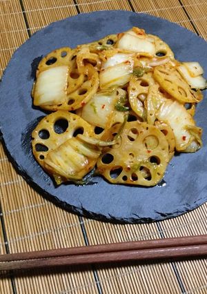 ⁑レンコンとキムチの金平⁑-レシピのメイン写真
