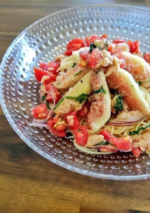 いちじくとツナと大葉の冷製カッペリーニ-レシピのメイン写真