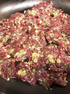鹿肉塩ネギ焼き-レシピのメイン写真