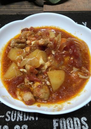炊飯器で鶏肉のトマト煮-レシピのメイン写真