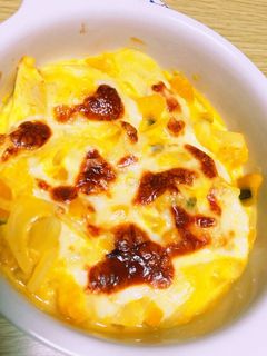 簡単!かぼちゃ煮物とスープの素でグラタン-レシピのメイン写真