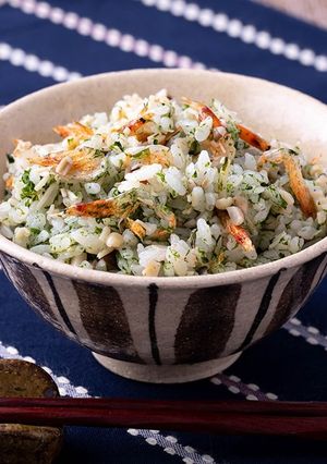 きのこと桜エビの青のりご飯-レシピのメイン写真