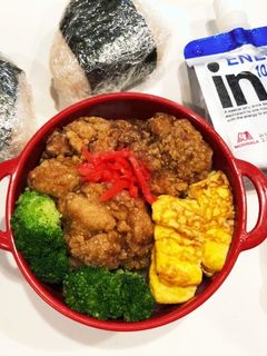 のっけ弁当(唐揚げ)次男弁当-レシピのメイン写真