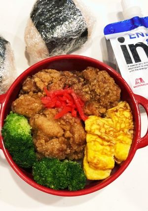 のっけ弁当(唐揚げ)次男弁当-レシピのメイン写真
