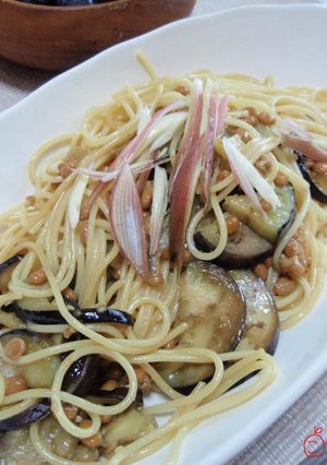 大絶賛納豆となすのパスタ。-レシピのメイン写真