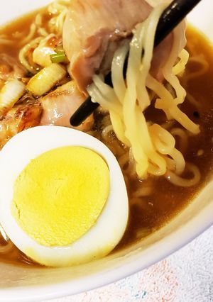 サッポロ一番♪焼鳥ゴマ味しょうゆラーメン-レシピのメイン写真