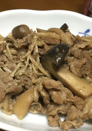 牛バラ肉とキノコの甘辛煮☆花椒で！-レシピのメイン写真