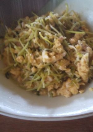 豆苗の卵炒め温サラダ-レシピのメイン写真