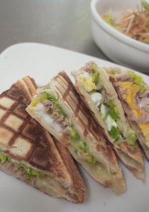 ツナとアボガドと卵のホットサンド-レシピのメイン写真