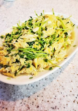 豆苗のふんわり玉子炒め-レシピのメイン写真