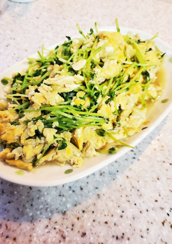 豆苗のふんわり玉子炒め-レシピのメイン写真