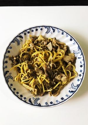 豚肉と高菜パスタ-レシピのメイン写真