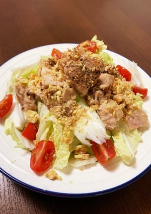 グリルチキンと白菜のナッツサラダ-レシピのメイン写真