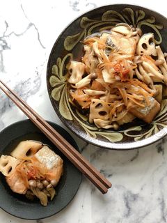 きび酢で作る!秋野菜と鮭の南蛮漬け-レシピのメイン写真