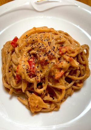 心身魂が喜ぶ♡ベジトマトクリームパスタ♬-レシピのメイン写真