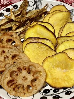 秋の根菜チップス-レシピのメイン写真