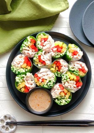 ごま味噌だれが味の決め手♪生春巻き-レシピのメイン写真