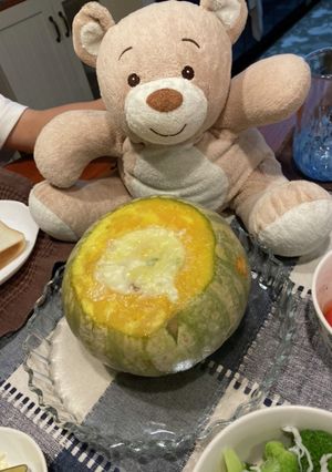 カボチャ丸ごとグラタン-レシピのメイン写真