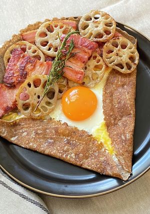 ガレット ベーコンと蓮根のローズマリー-レシピのメイン写真