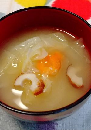 キャベツとちくわの味噌汁-レシピのメイン写真